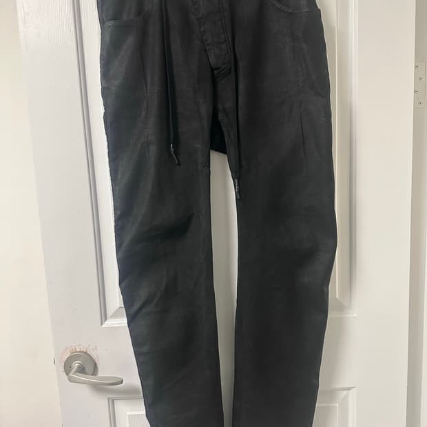 Boris bidjan saberi p1c black waxed pant