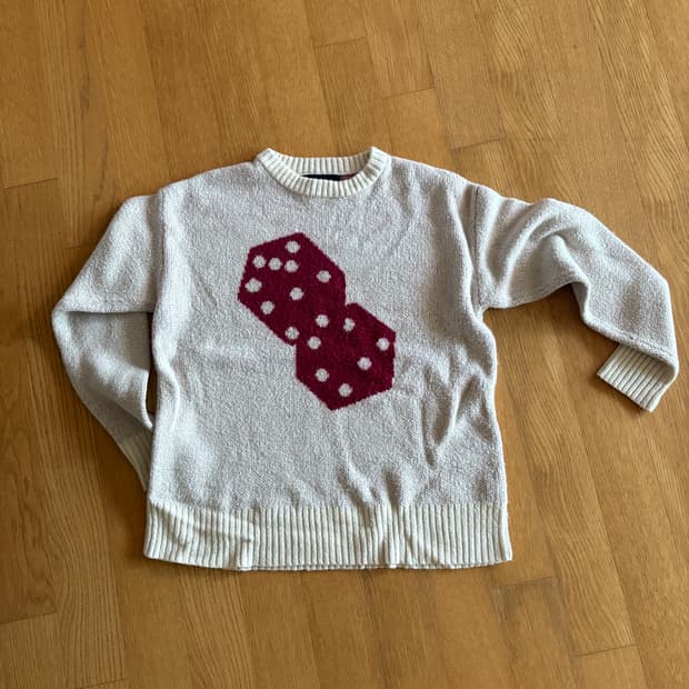 스투시 다이스 니트 모헤어 L