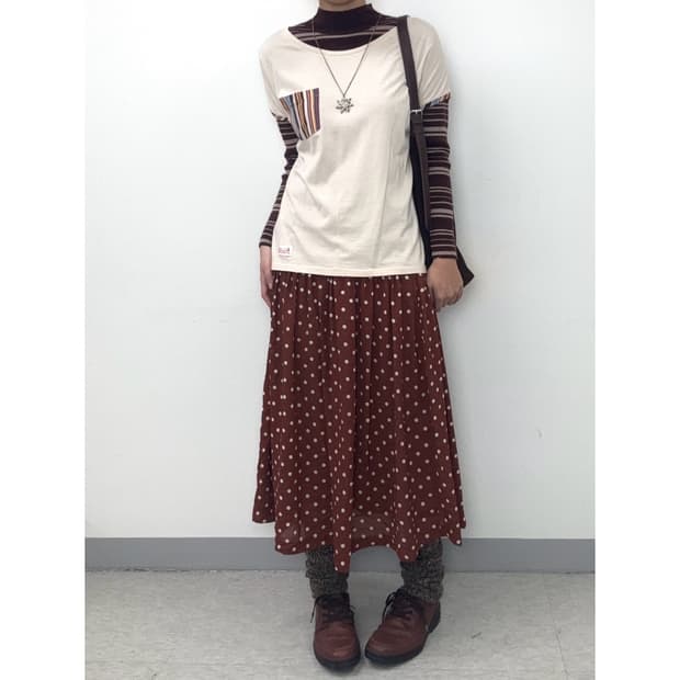 빈티지 도트 스커트