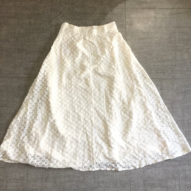 일본 lluvya 하구미모리걸 달천깔페어리 공주풍 플라워 롱스커트 화이트