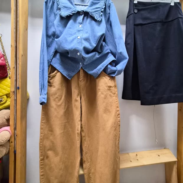 마크제이콥스 프릴벌룬데님. 자라 배기팬츠