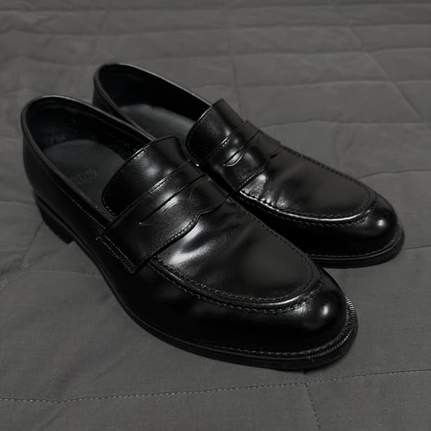 무신사 스탠다드 세미 드레스 페니 로퍼 270 사이즈 블랙