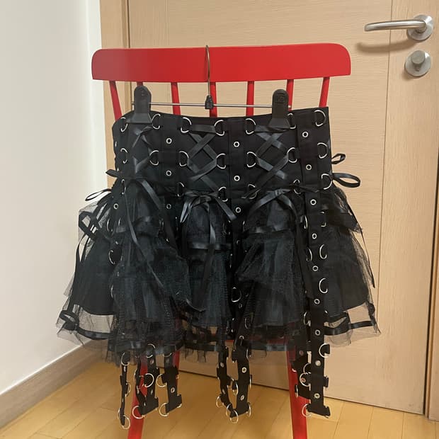 (고스/펑크) 헬버니 차이 캉캉 미니스커트