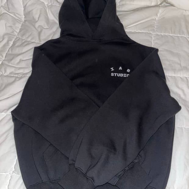 아이앱 스튜디오 카모 로고 후드 블랙 S