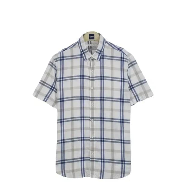 올젠 체크 반팔 와이셔츠 95