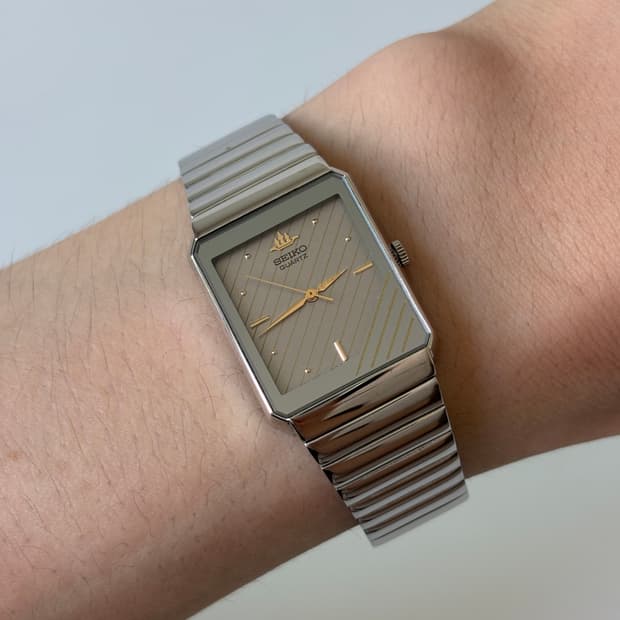 1980s Galaxy Silver Square Quartz