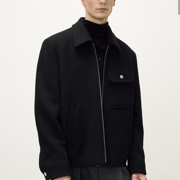 25FW 일꼬르소 슬랜트 포켓 스윙 블루종 자켓