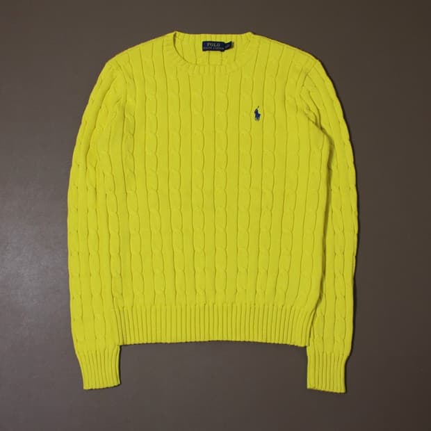 Polo 폴로 랄프로렌 옐로우 케이블 니트 