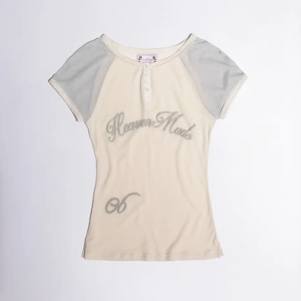 나띠착용) 스컬프터 Heavenly Button Down Tee Raw