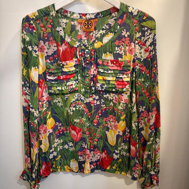 Tory Burch 플라워 블라우스 사이즈 2