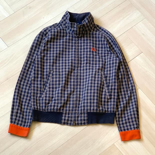 [FRED PERRY] check cotton blouson