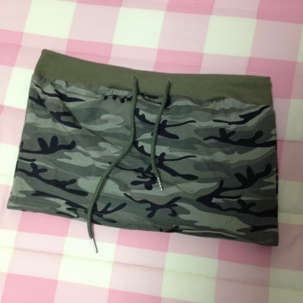카모 밴딩 스커트