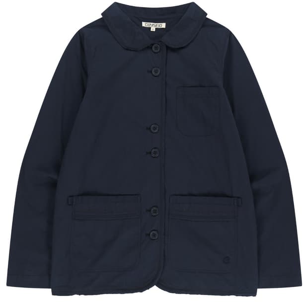 Coyseio RAW EDGE COTTON JACKET NAVY