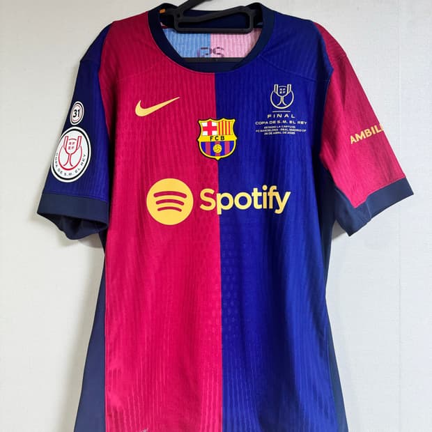 24-25 정품 어센틱 바르셀로나 페드리 홈 코파델레이 우승 유니폼