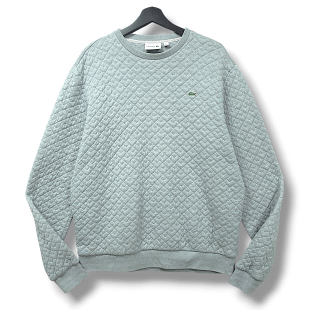 [L] 라코스테 그레이 퀼팅 긴팔 맨투맨