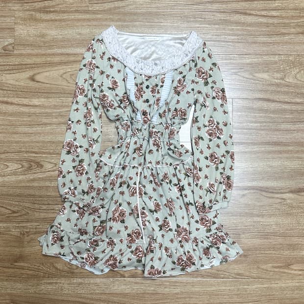 빈티지 엑시즈팜 라떼 플라워 원피스 히메갸루 로걀 모리걸 공겜여주 페어리