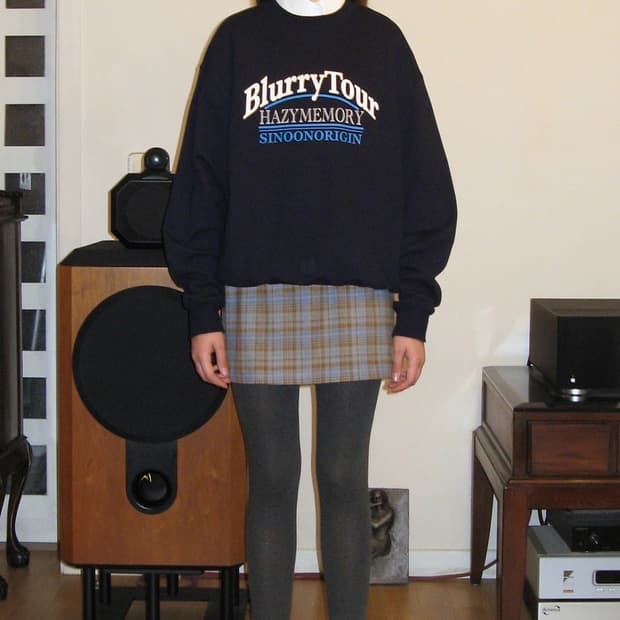 시눈 미니 스커트 Flannel Mini Skirt (Sky Blue) 