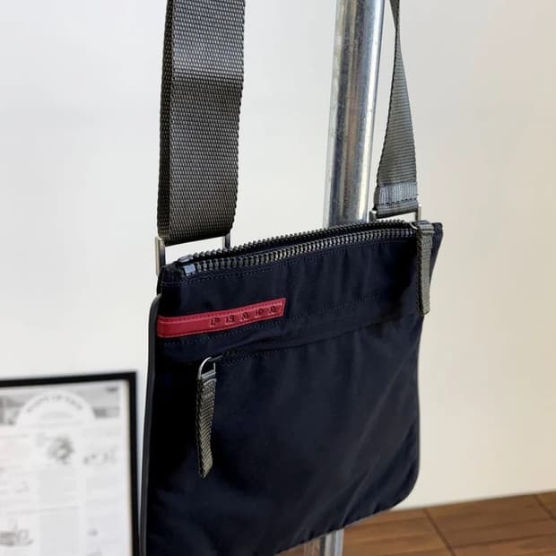 00's Prada Sport Red Tab Nylon Cross Bag