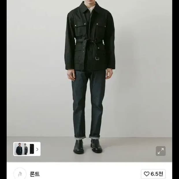 론트 사파리 헌팅 자켓 XL  블랙  사파리점퍼