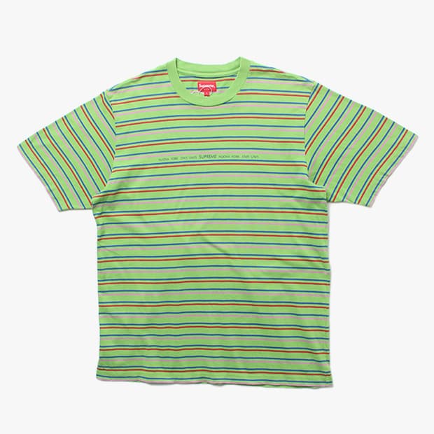  SUPREME "Green Stripe T-Shirts"
