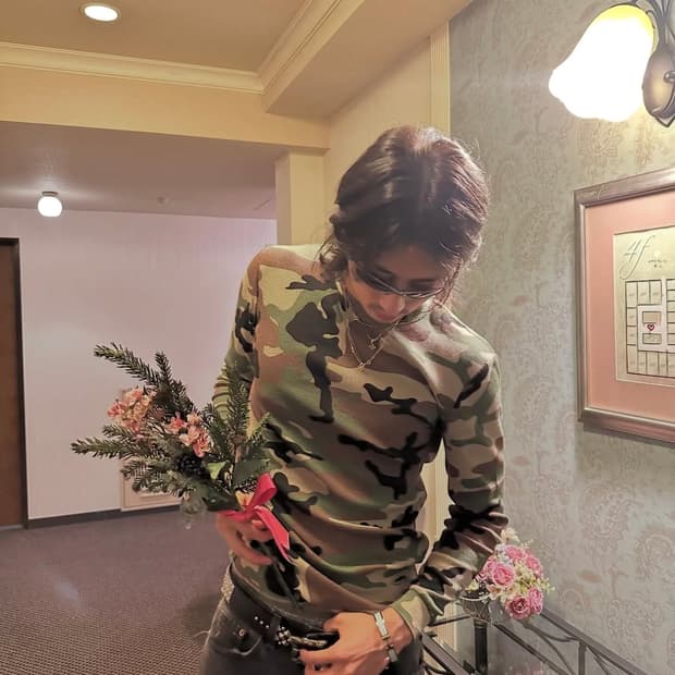 [M] corteiz camo woodland thermal ls