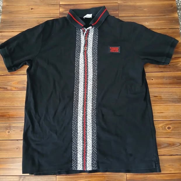 [105]버버리 모노그램 런던 잉글랜드 로고 반팔 카라티셔츠