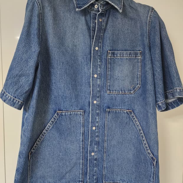 펜디 데님 반팔 셔츠 48 100사이즈