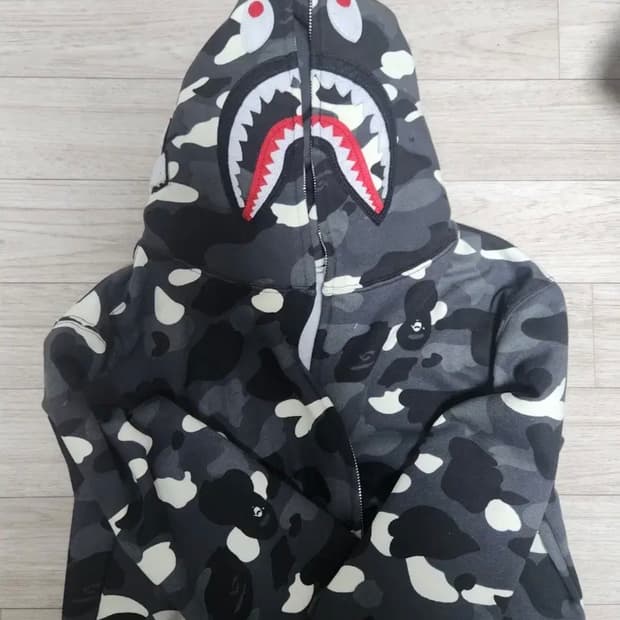 베이프 샤크 후드집업 흑계