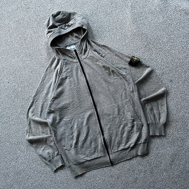 스톤아일랜드 후드 니트 집업