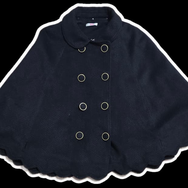 일본빈티지 고스펑크 갸루 케이프 골드갸루 땡땡이 히메갸루 판초