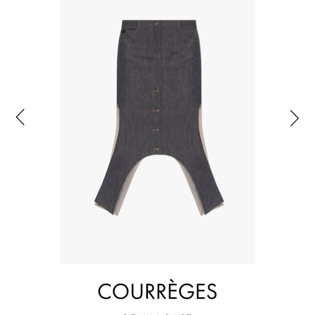courreges 데님 스커트