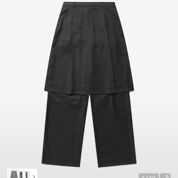 나이스고스트클럽 플리츠 레이어드 스커트팬츠