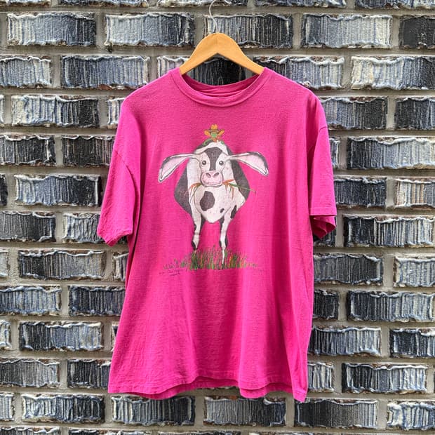 92년도 싱글스티치 COW 반팔티