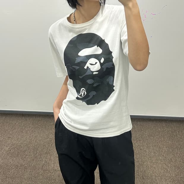 Bape 베이프 빅 에이프 헤드 카모 화이트 반팔 