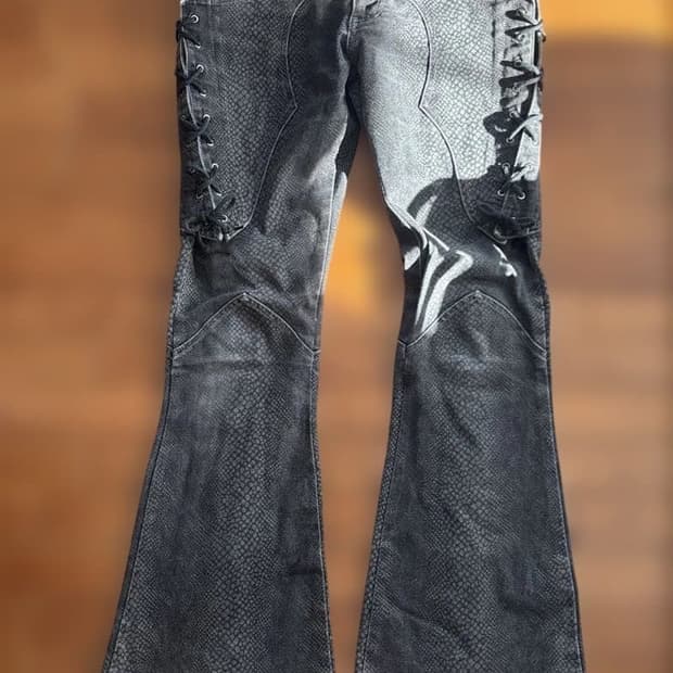 Tornado Mart 파이톤 레이스 플레어 팬츠