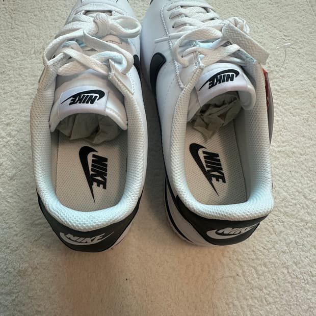 나이키 코르테즈 레더 화이트 블랙 250