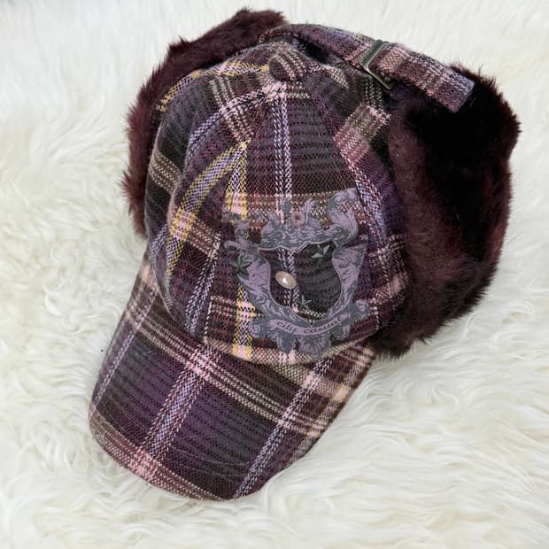 보이런던 체크 패치 트루퍼햇 *레어