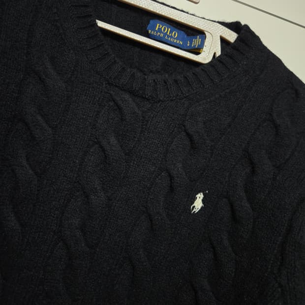 폴로 랄프로렌 정품 신형 캐시미어 케이블 스웨터