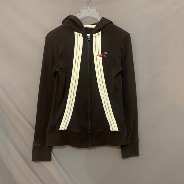 M 홀리스터 Y2K 브라운 후드집업