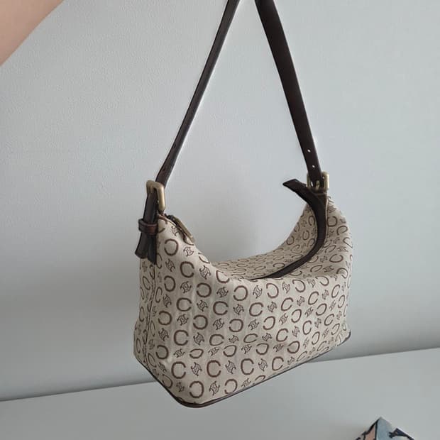 CELINE 셀린느 정품 C마카담 빈티지 캔버스 패브릭 숄더백 토트백