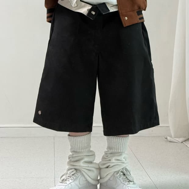 디키즈 블랙 버뮤다 팬츠