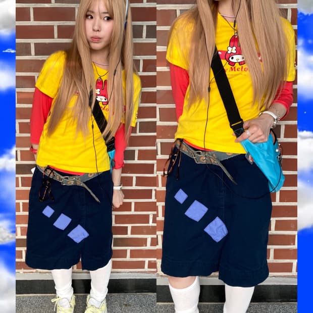 불량 마멜공주 빈티지 코디세트