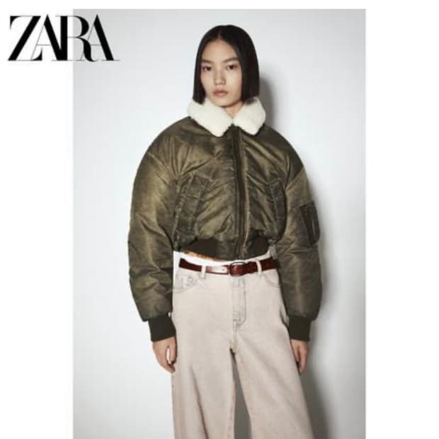 자라 빈티지 봄버 크롭 자켓