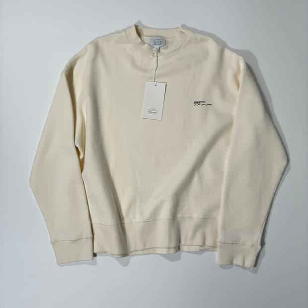 스튜디오니콜슨 X 선스펠 플리스백 맨투맨 스웨트 셔츠 아이보리 M사이즈