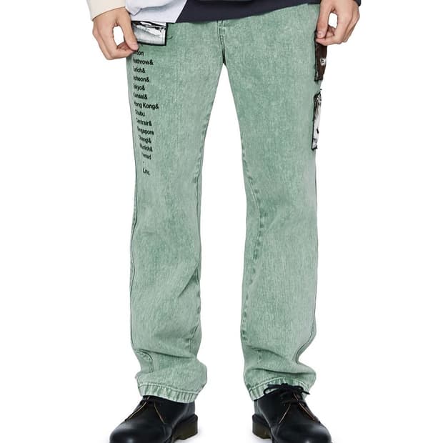 LMC 스톤 민트 데님 청바지 L