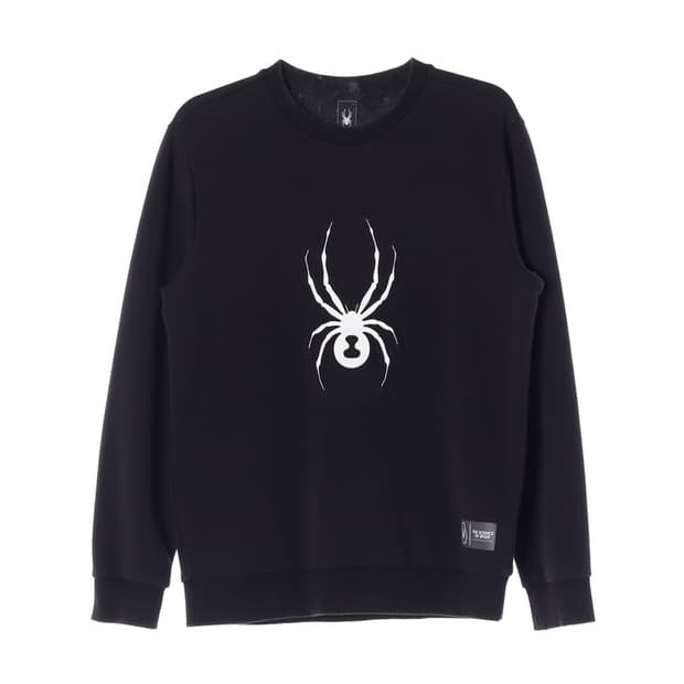 스파이더 빅로고 블랙 맨투맨 L