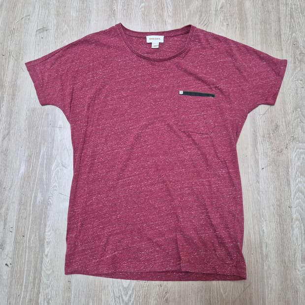 DIESEL 디젤 여성 포켓 반팔티셔츠