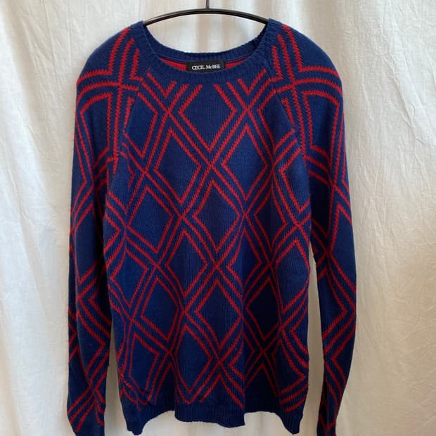 CECIL MCBEE 패턴 니트(M-L)