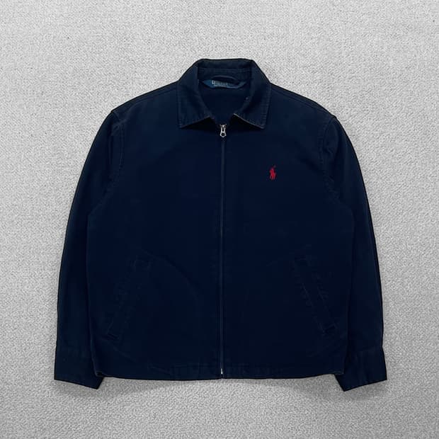 폴로 랄프로렌 포니 로고 코튼 블루종 자켓 네이비