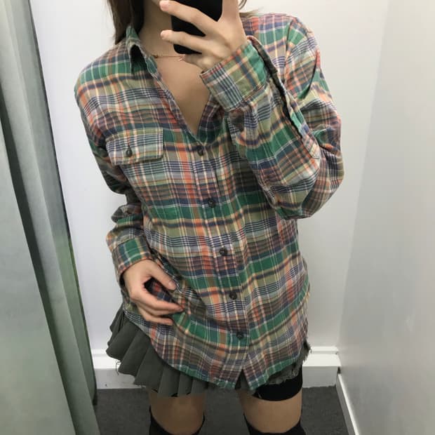 폴로 체크 포켓셔츠